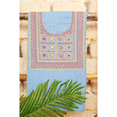 Lambani Hand Embroidered Kurti Fabric