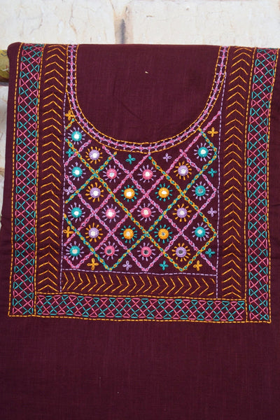 Lambani Hand Embroidered Kurti Fabric