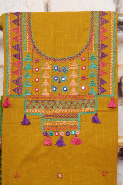 Lambani Hand Embroidered Kurti Fabric