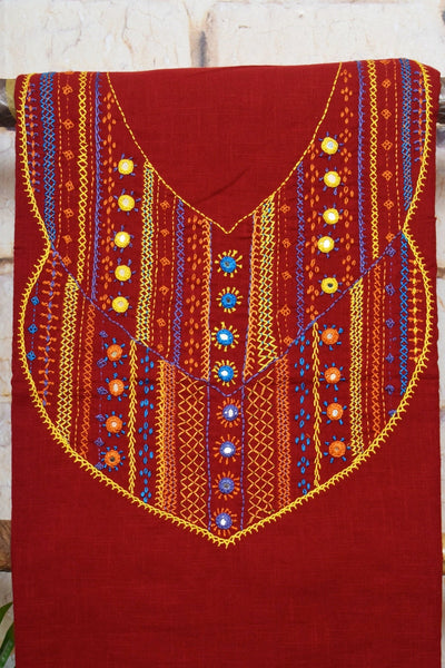 Lambani Hand Embroidered Kurti Fabric