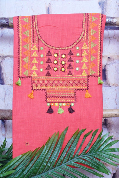 Lambani Hand Embroidered Kurti Fabric