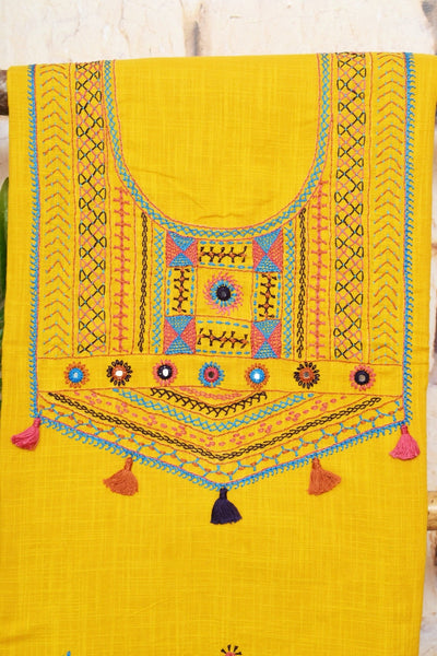 Lambani Hand Embroidered Kurti Fabric