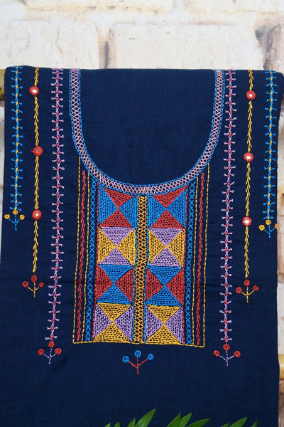 Lambani Hand Embroidered Kurti Fabric