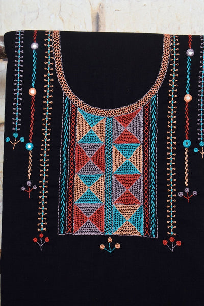 Lambani Hand Embroidered Kurti Fabric