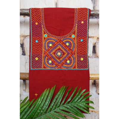 Lambani Hand Embroidered Kurti Fabric