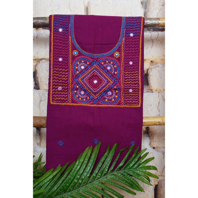 Lambani Hand Embroidered Kurti Fabric