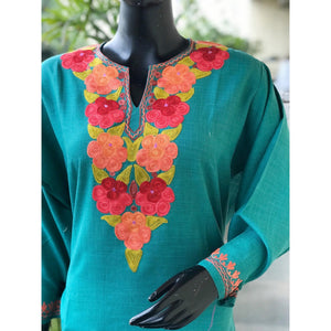 Kashmiri Aari work cotton kurti