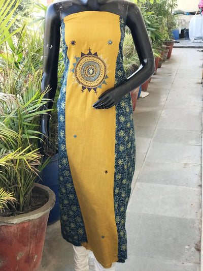 Ajrakh Lambani Hand Embroidered Kurti