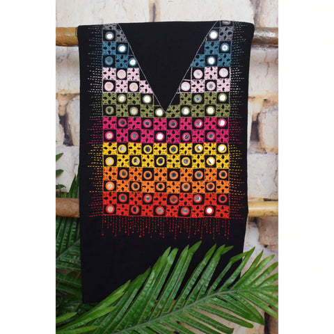 *PRE ORDER* Black Sindhi Stitch Mirror Work Cotton Kurti