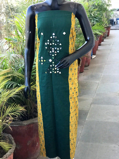 Ajrakh Designer Mirror Work Kurti