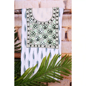 Ikat Kutch Embroidered Kurti