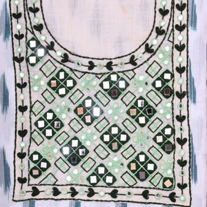 Ikat Kutch Embroidered Kurti