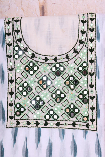 Ikat Kutch Embroidered Kurti