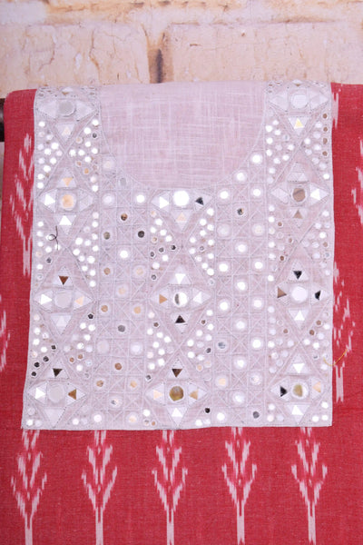 Ikat Kutch Embroidered Kurti