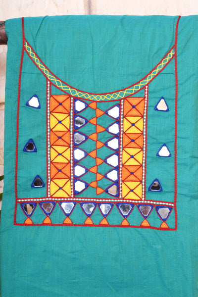 Hand Embroidered Cotton Designer Kurti - SSEthnics