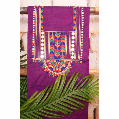 Hand Embroidered Cotton Designer Kurti - SSEthnics