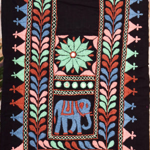 Hand Embroidered Cotton Designer Kurti - SSEthnics