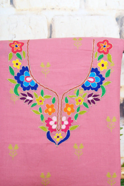 Hand Embroidered Cotton Designer Kurti - SSEthnics