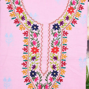 Hand Embroidered Cotton Designer Kurti - SSEthnics