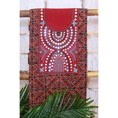 Ajrakh Hand Embroidered Kurti