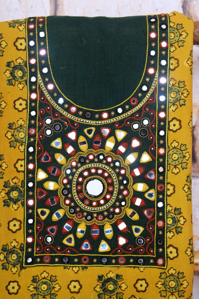 Ajrakh Hand Embroidered Kurti