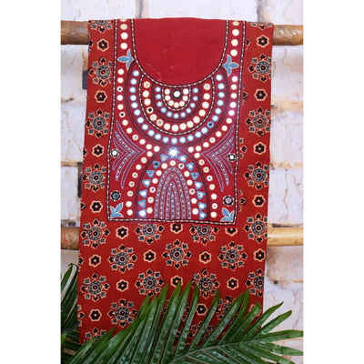 Ajrakh Hand Embroidered Kurti