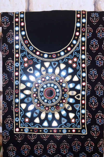 Ajrakh Hand Embroidered Kurti