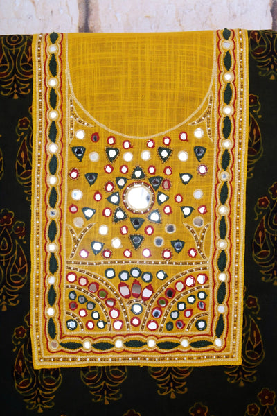 Ajrakh Hand Embroidered Kurti