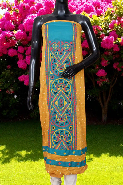 Bandhani Kurti with Hand Embroidery