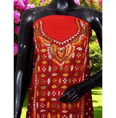 Bandhani Kurti with Hand Embroidery