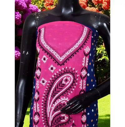 Bandhani Kurti with Hand Embroidery