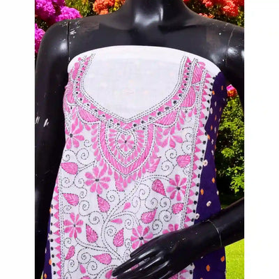 Bandhani Kurti with Hand Embroidery