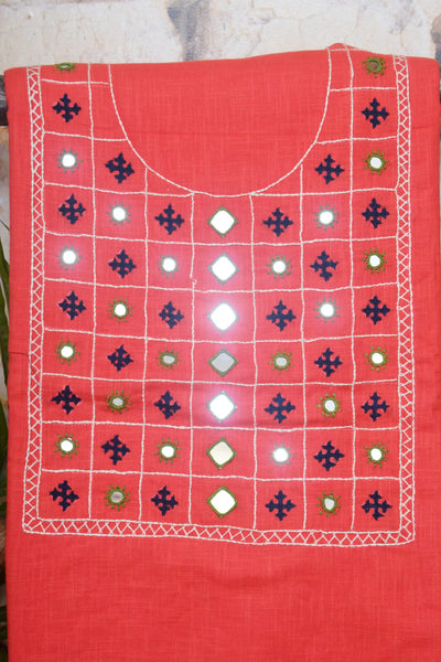 Designer Mirro Work Cotton Kurti