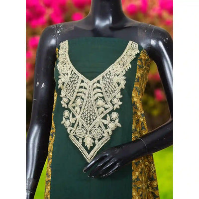 Ajrakh panelled cotton kurti with dori embroidery in traditional block print design.