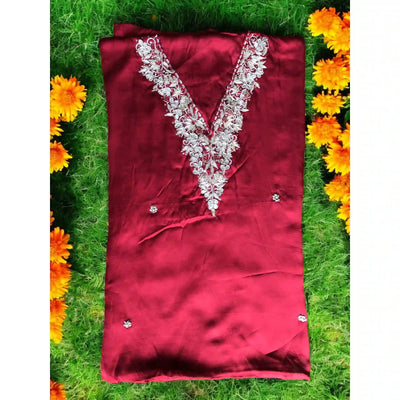 Madder Zardosi Modal Silk Embroidered Kurti