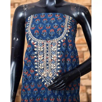 Ajrakh Zardosi Work Kurti – Handcrafted Elegance