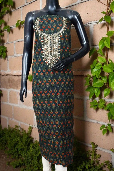 Ajrakh Zardosi Work Kurti – Handcrafted Elegance