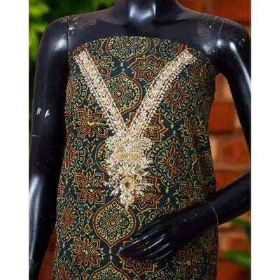 Ajrakh Zardosi Work Kurti – Handcrafted Elegance