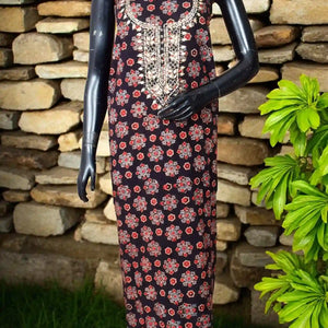 Ajrakh Zardosi Work Kurti – Handcrafted Elegance