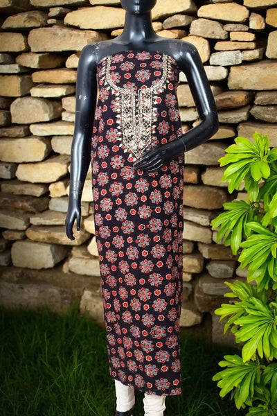 Ajrakh Zardosi Work Kurti – Handcrafted Elegance