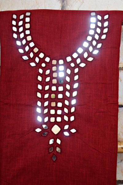Designer Mirro Work Cotton Kurti