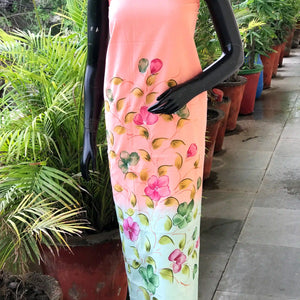 Unique hand-painted kurti fabric in soft cotton