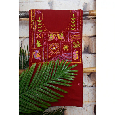 Lambani Hand Embroidered Kurti Fabric