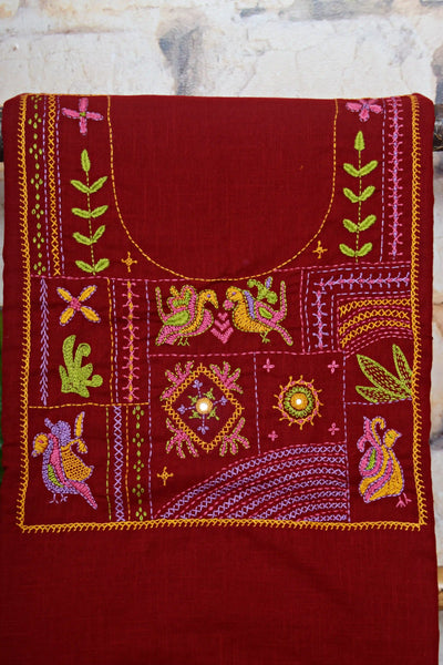 Lambani Hand Embroidered Kurti Fabric