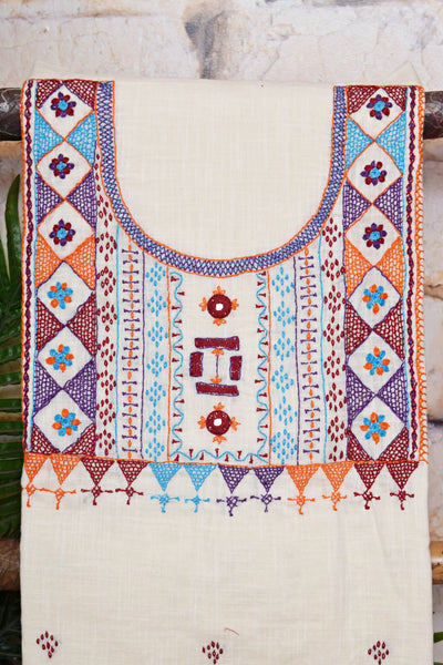 Lambani Hand Embroidered Kurti Fabric