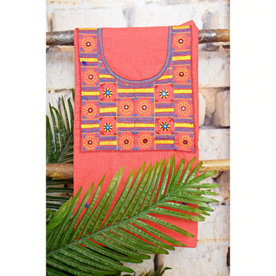 Lambani Hand Embroidered Kurti Fabric