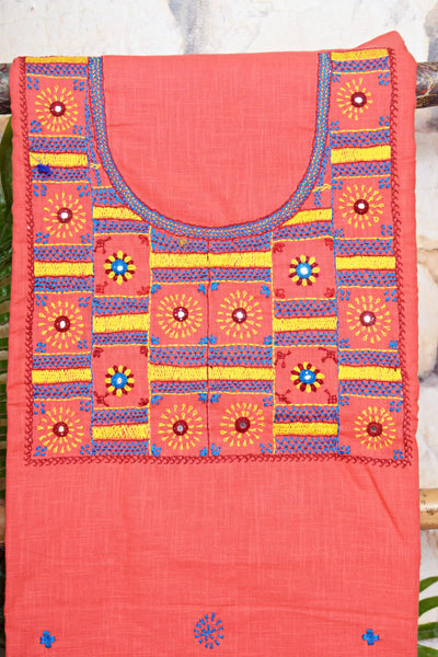 Lambani Hand Embroidered Kurti Fabric