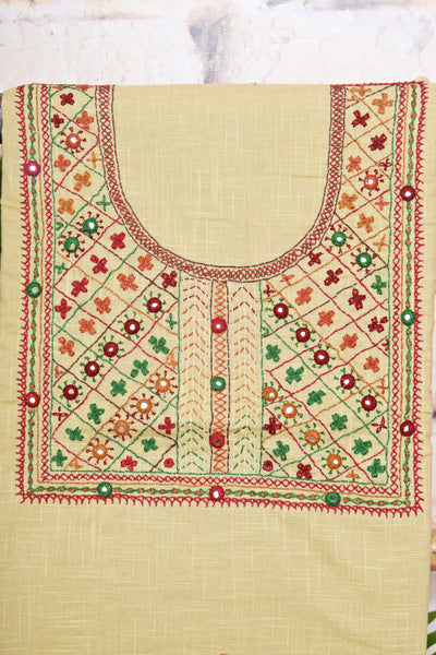 Lambani Hand Embroidered Kurti Fabric