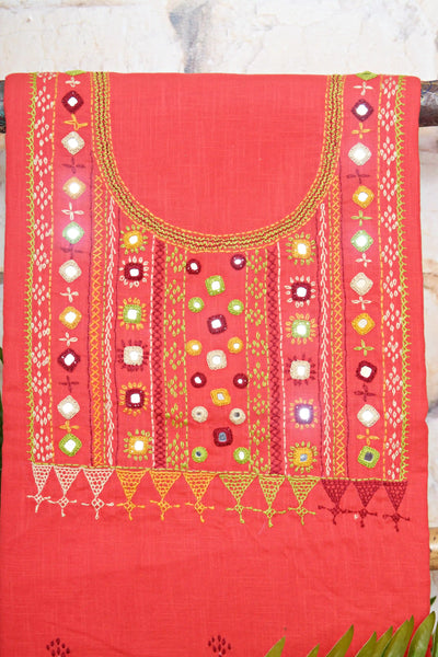 Lambani Hand Embroidered Kurti Fabric