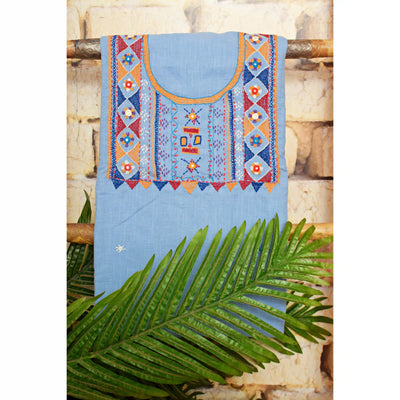 Lambani Hand Embroidered Kurti Fabric